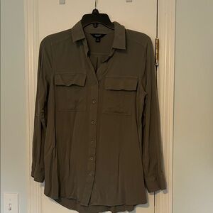 Simply Vera Vera Wang Army Green  Blouse